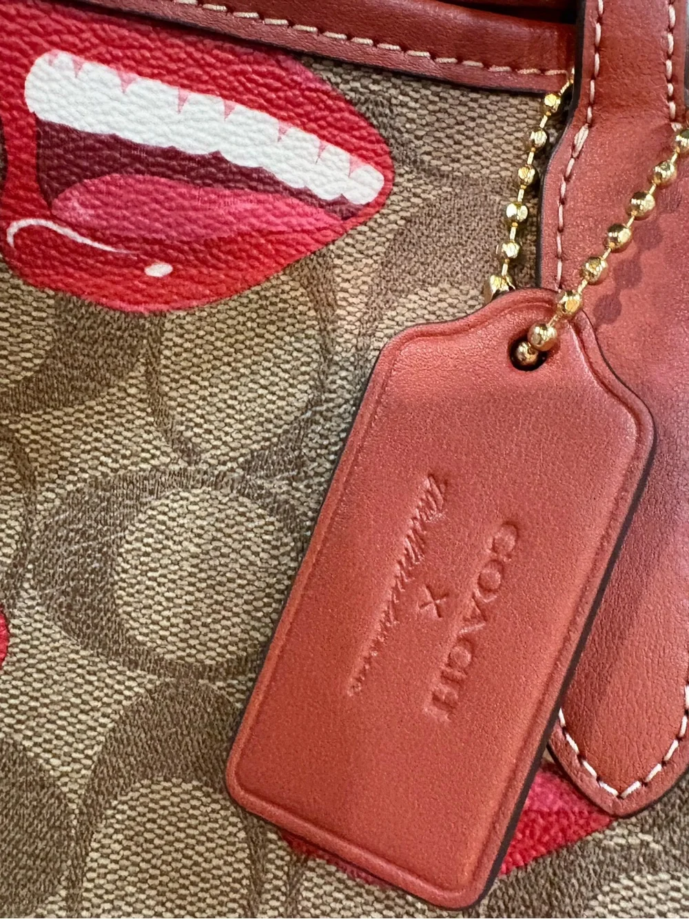 Coach X Tom Wesselmann Lip Print Tote